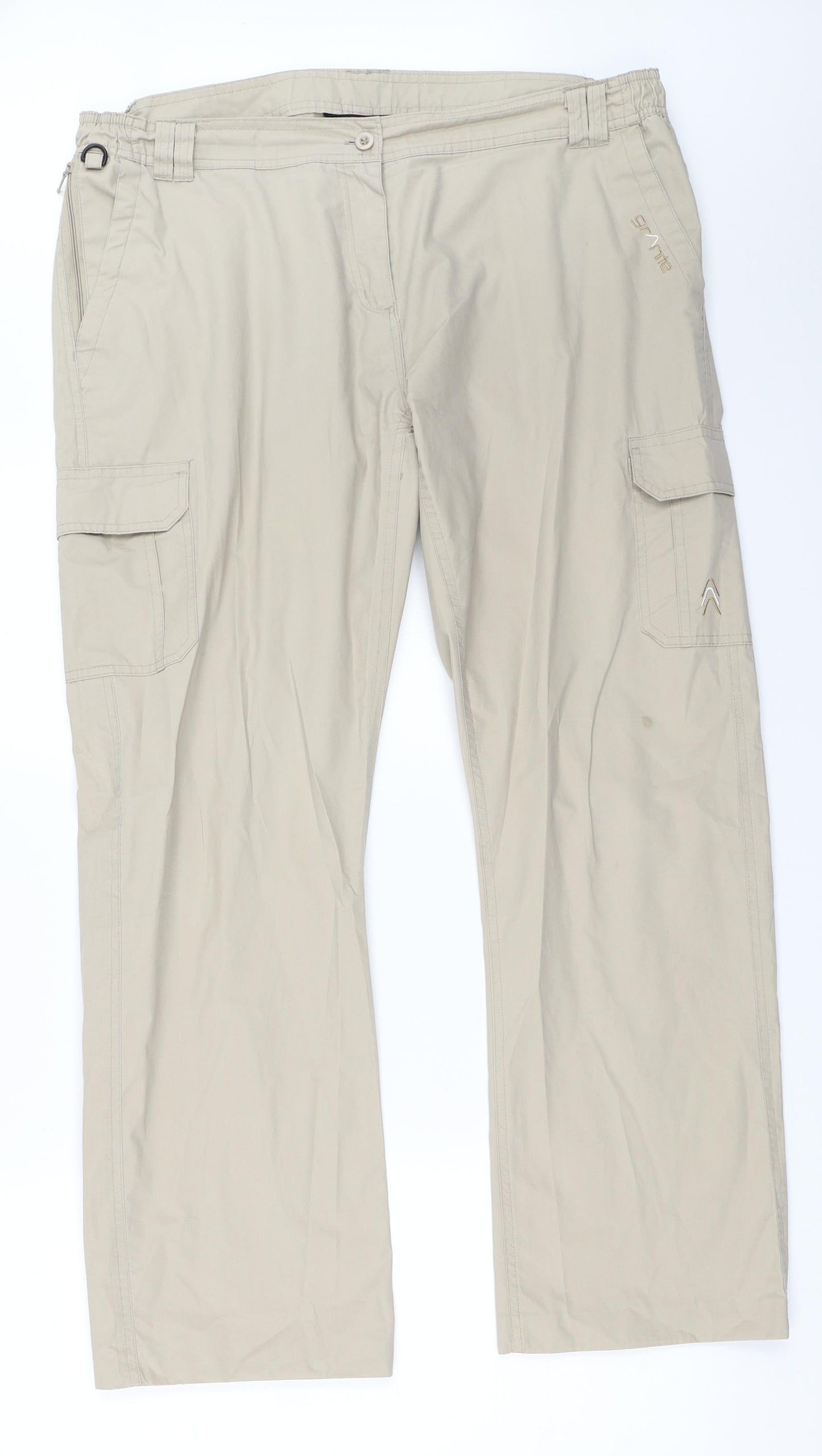 Granite Outdoors Womens Beige   Cargo Trousers Size 16 L29 in
