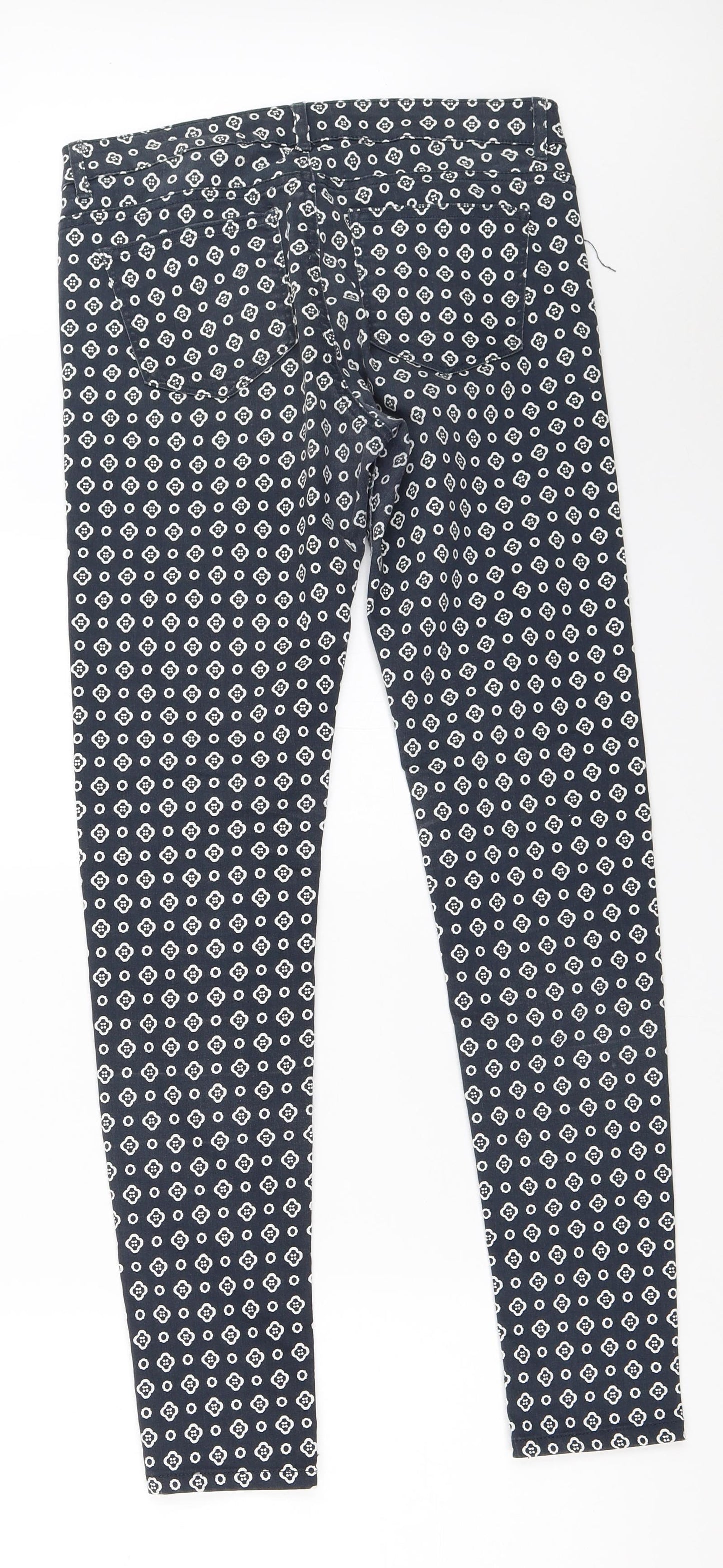 H&M Womens Blue   Capri Trousers Size 38 L30 in