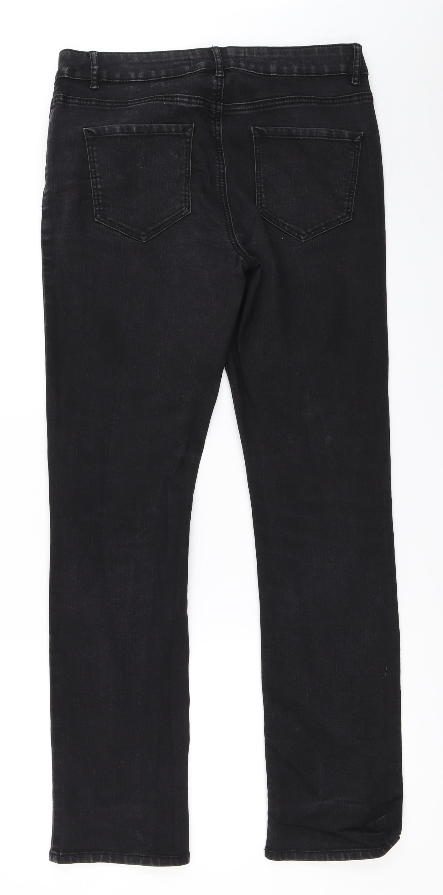 George Womens Black   Straight Jeans Size 12 L30 in