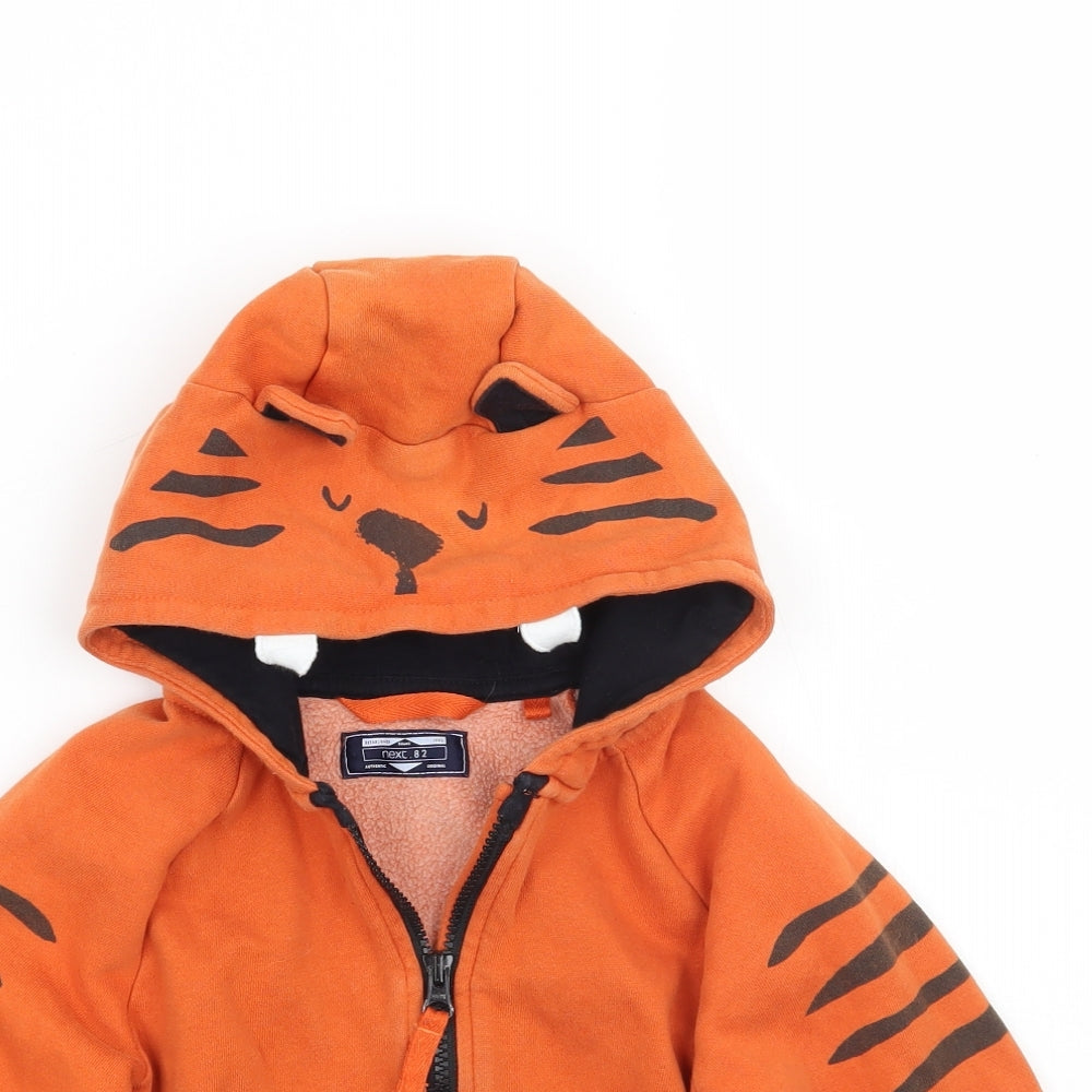 NEXT Boys Orange Animal Print  Jacket Coat Size 3-4 Years