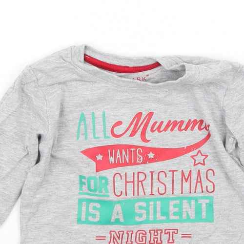 Primark Girls Grey   Basic T-Shirt Size 12-18 Months
