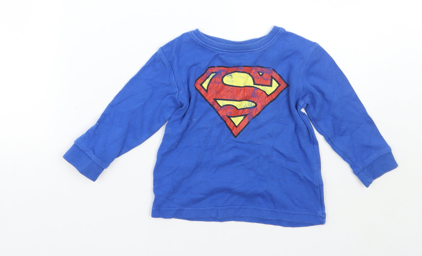 NEXT Boys Blue   Basic T-Shirt Size 12-18 Months  - superman
