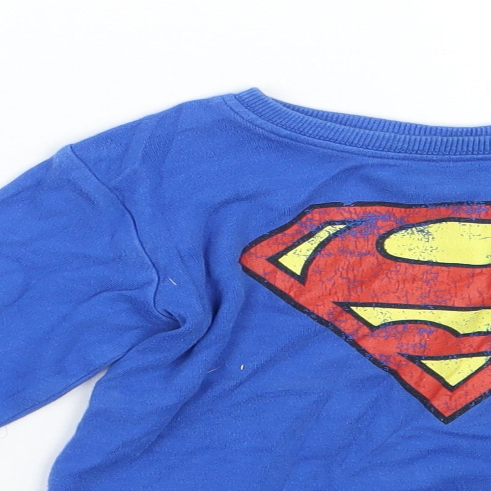 NEXT Boys Blue   Basic T-Shirt Size 12-18 Months  - superman