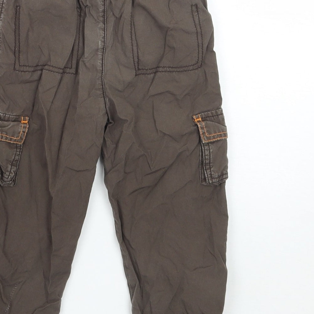 George Boys Brown   Cargo Trousers Size 12-18 Months