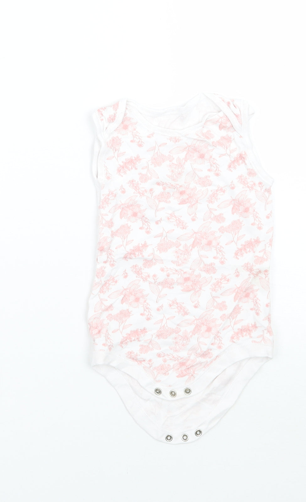 TU Girls White Floral  Babygrow One-Piece Size 18-24 Months