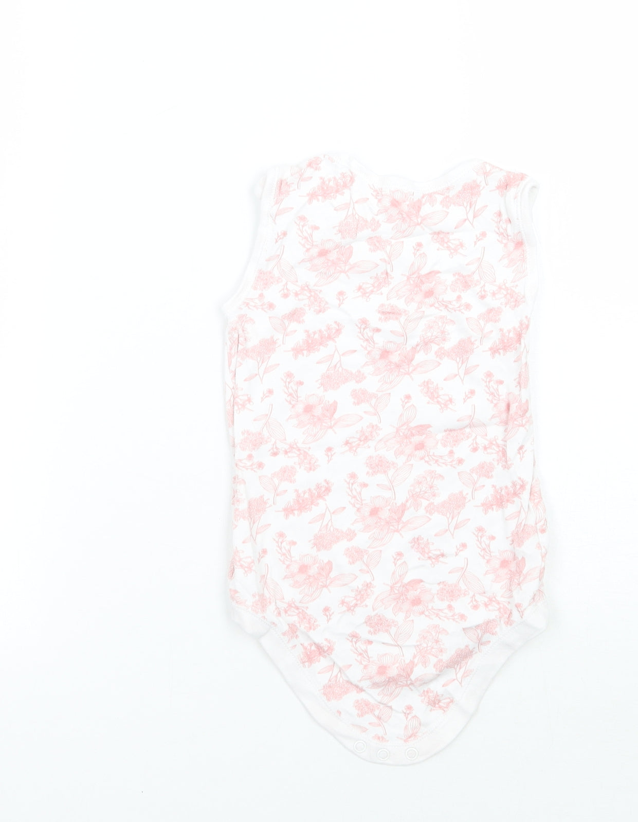 TU Girls White Floral  Babygrow One-Piece Size 18-24 Months