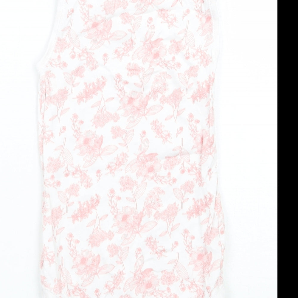 TU Girls White Floral  Babygrow One-Piece Size 18-24 Months
