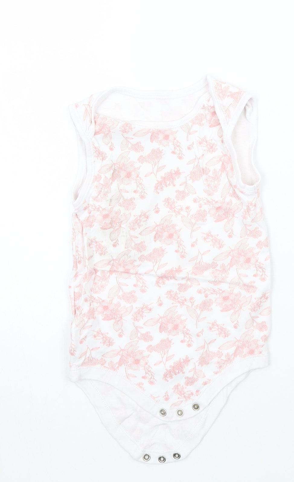 TU Girls White Floral  Babygrow One-Piece Size 18 Months