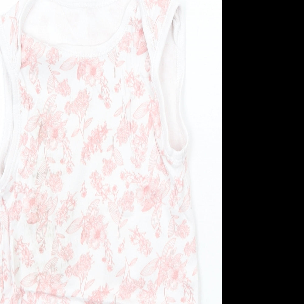 TU Girls White Floral  Babygrow One-Piece Size 18 Months