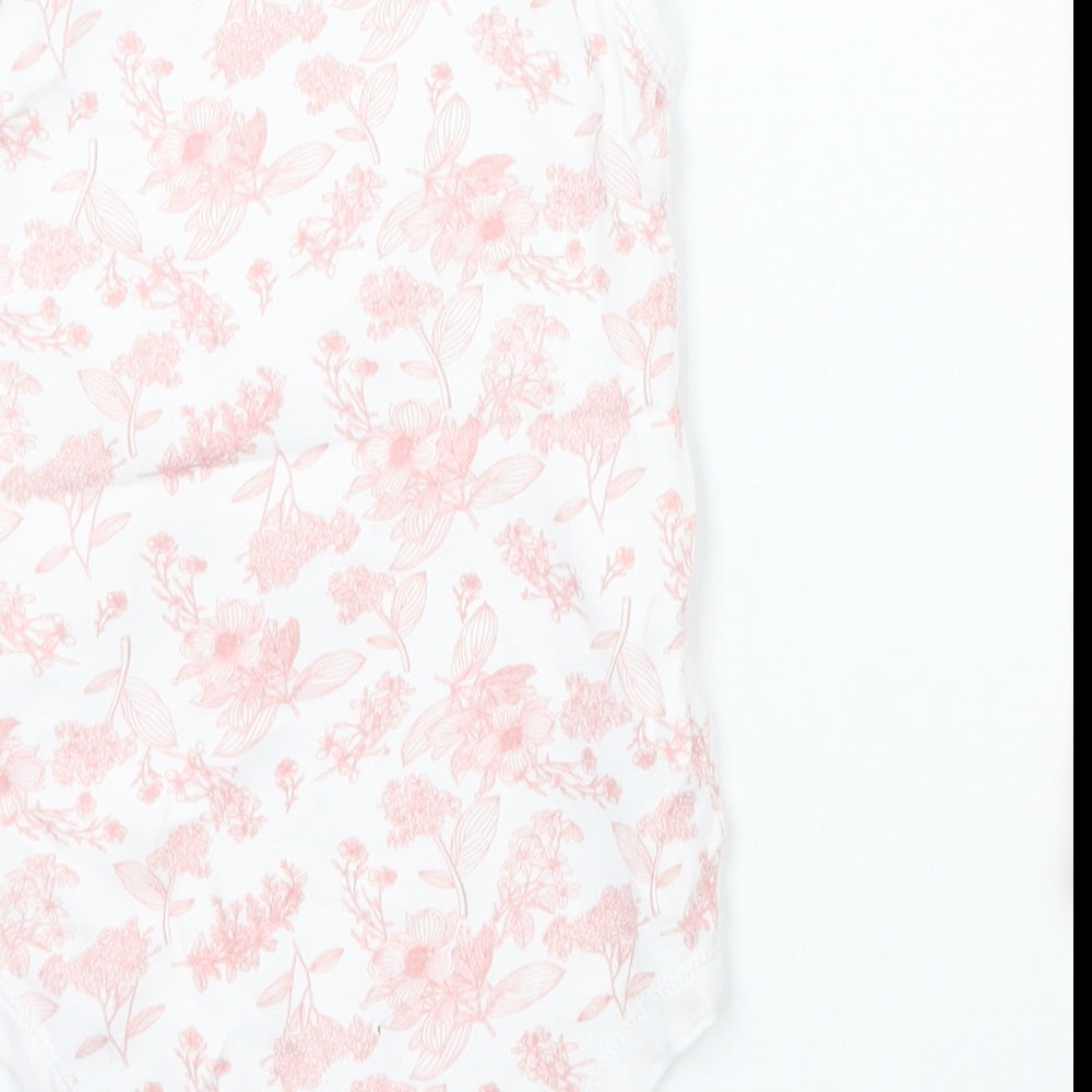 TU Girls White Floral  Babygrow One-Piece Size 18 Months