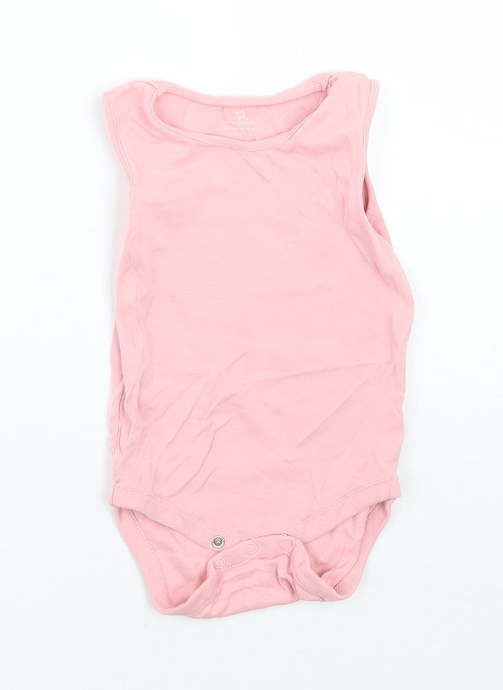 NEXT Girls Pink Babygrow One-Piece Size 12 Months
