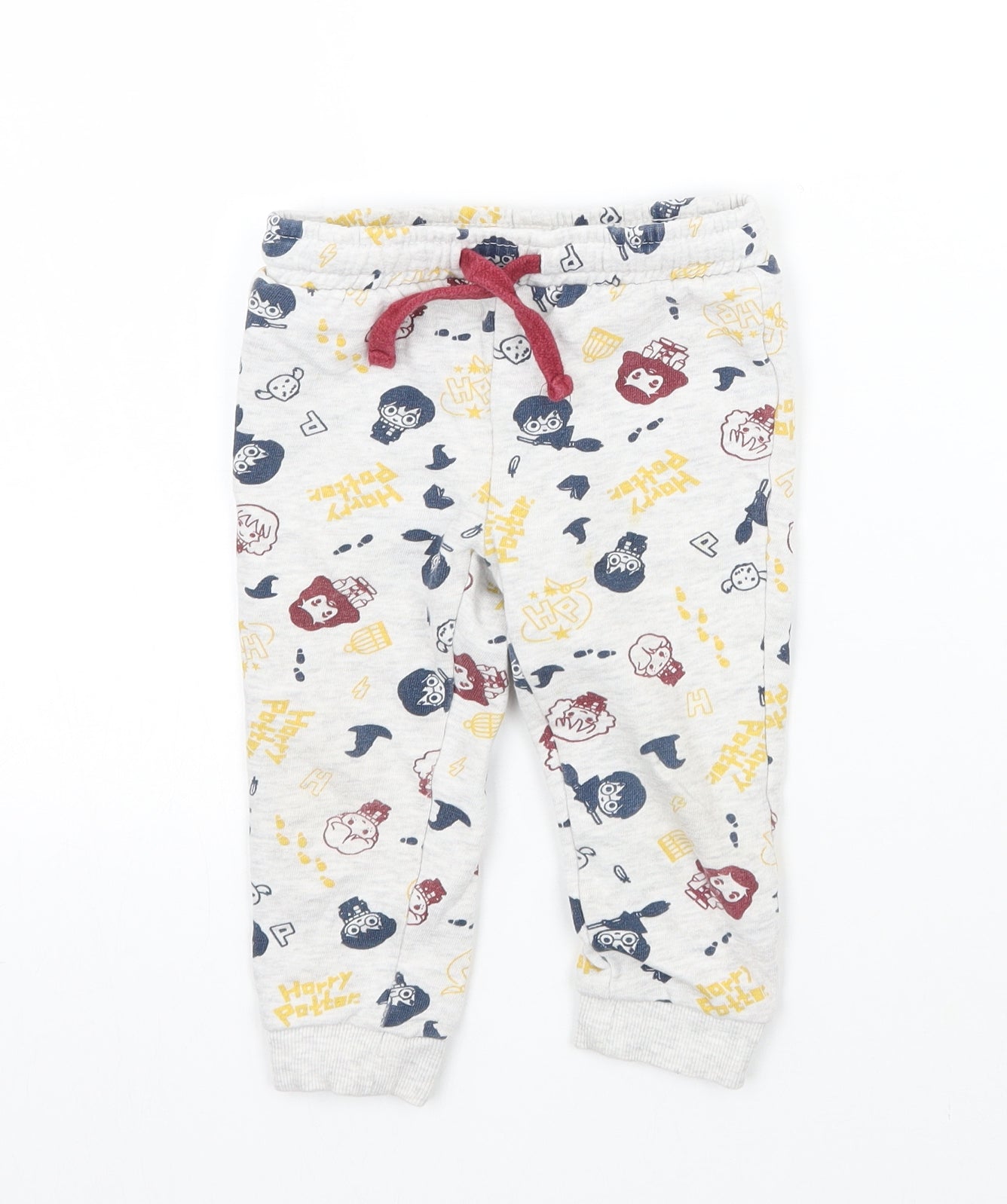 Harry Potter Boys Grey Geometric  Sweatpants Trousers Size 24 Months