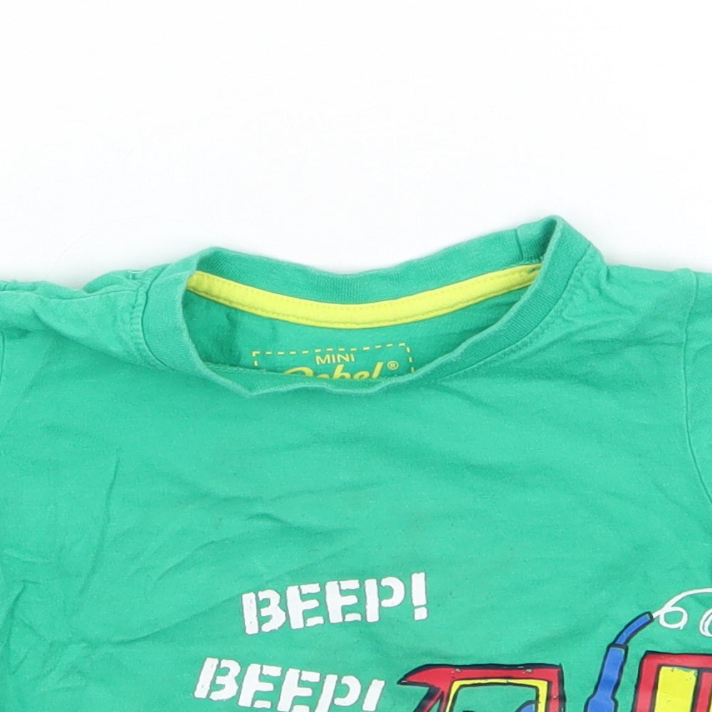 Primark Baby Green Batik  Basic T-Shirt Size 12-18 Months