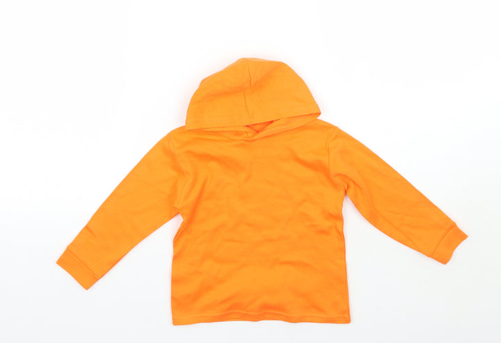 Preworn Boys Orange Pullover Hoodie Size 2 Years