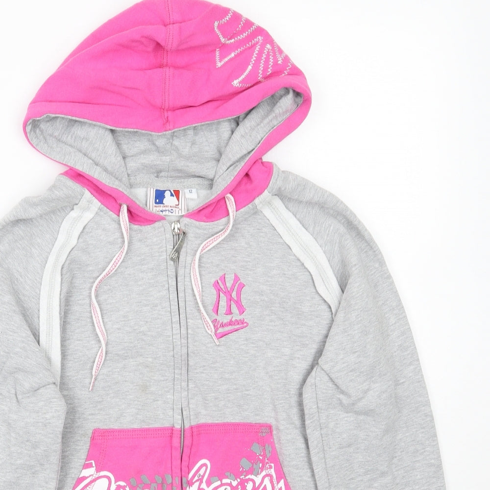 New York Yankees Womens Grey   Jacket Coat Size 12