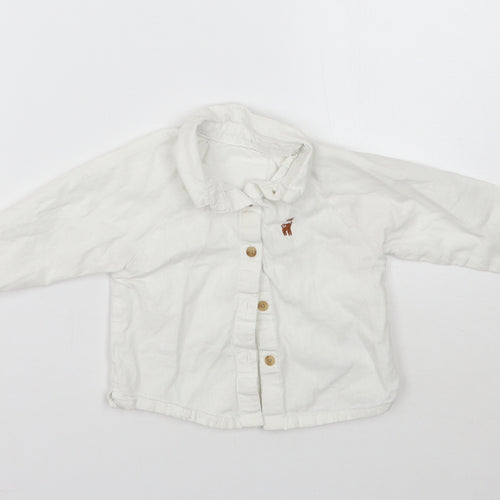 Marks and Spencer Boys White   Basic Button-Up Size 6-9 Months