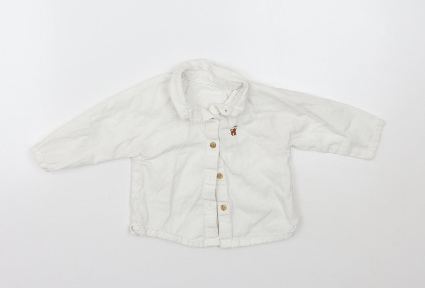 Marks and Spencer Boys White   Basic Button-Up Size 6-9 Months
