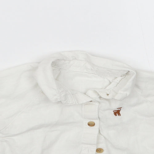 Marks and Spencer Boys White   Basic Button-Up Size 6-9 Months