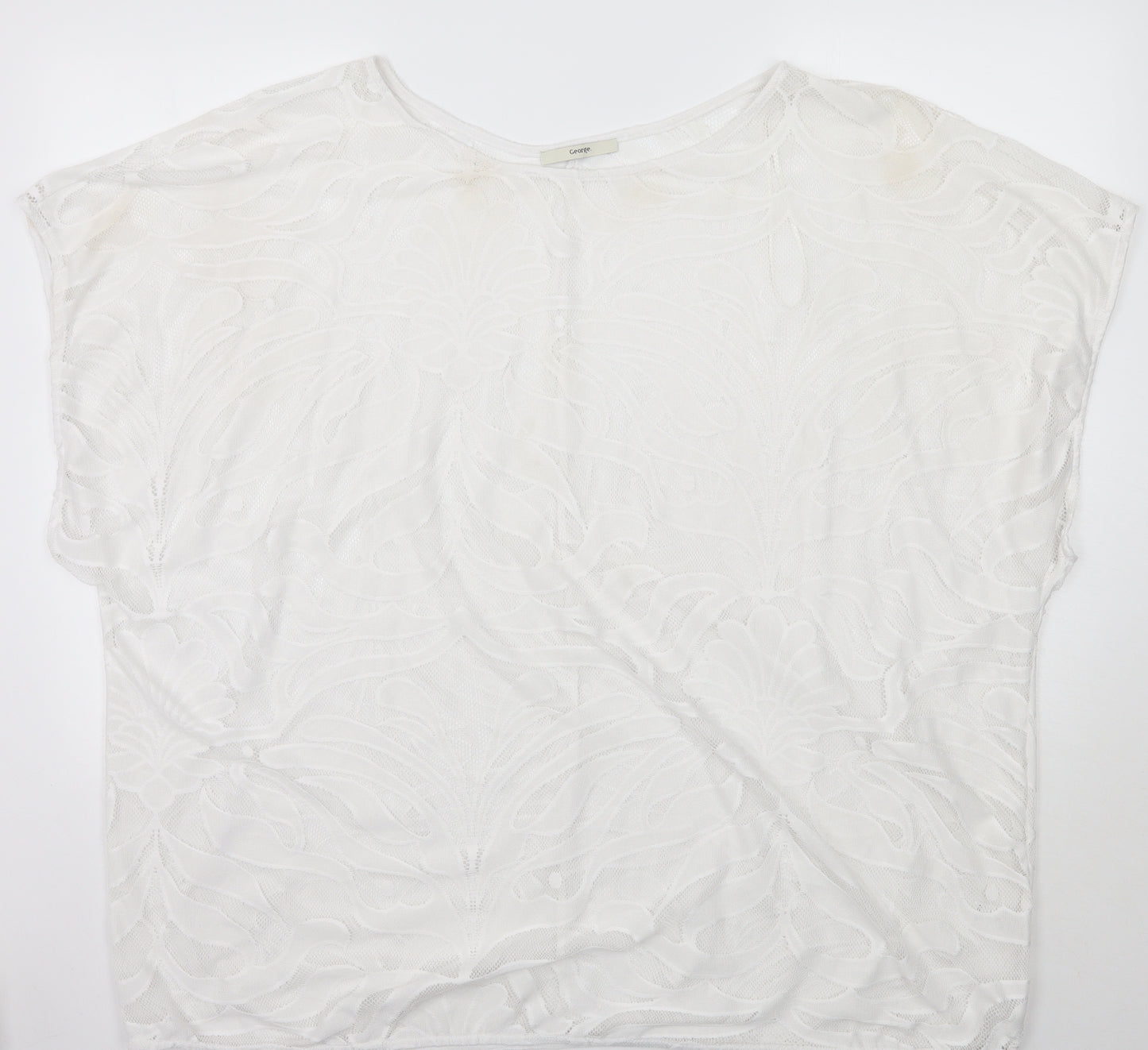 Marks and Spencer Womens White Floral  Basic Blouse Size XL