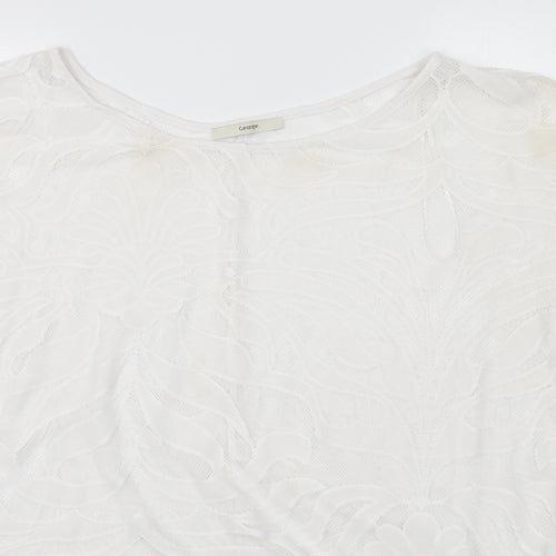 Marks and Spencer Womens White Floral  Basic Blouse Size XL