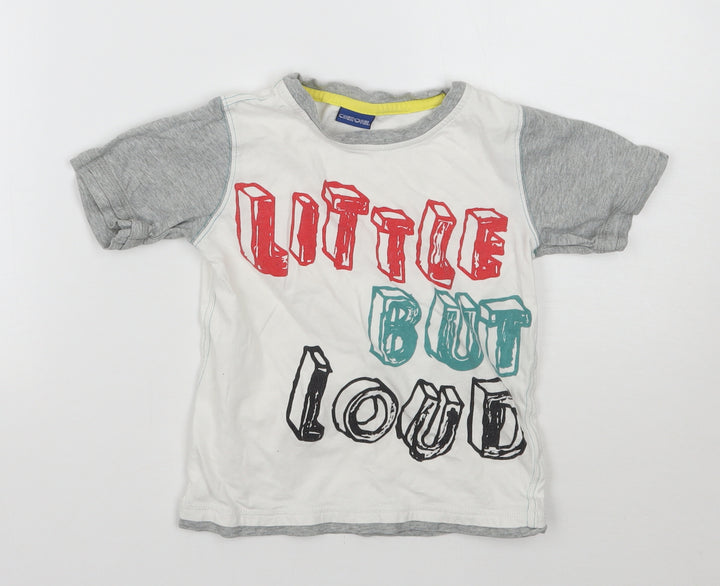 Cherokee Boys White   Basic T-Shirt Size 4-5 Years