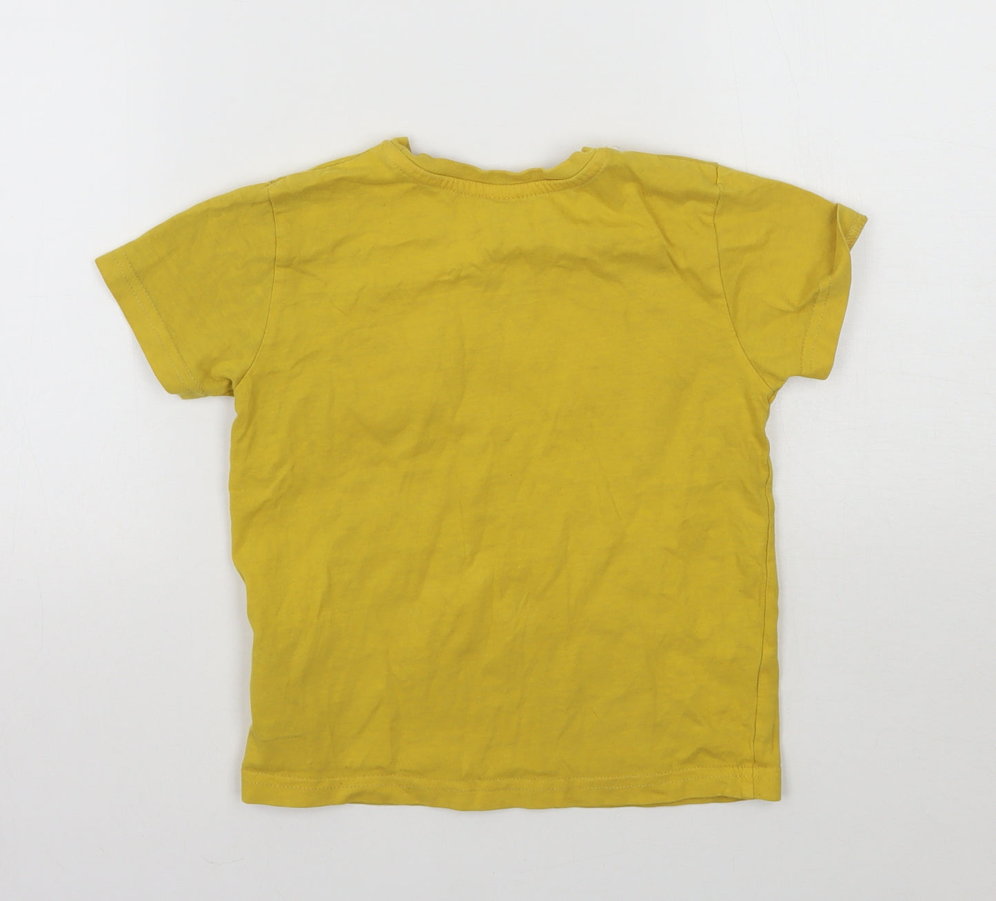 Primark Boys Yellow   Basic T-Shirt Size 4-5 Years