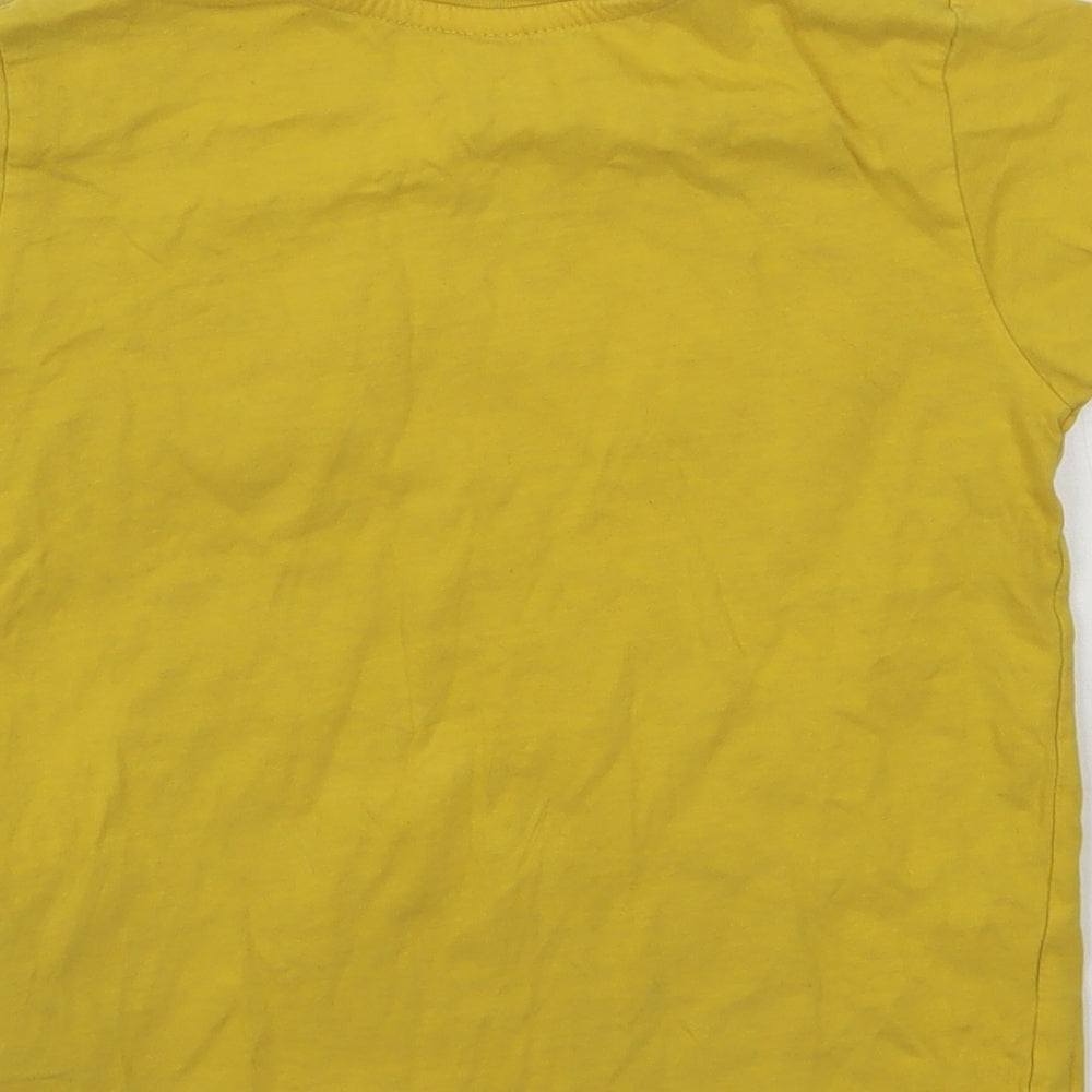 Primark Boys Yellow   Basic T-Shirt Size 4-5 Years