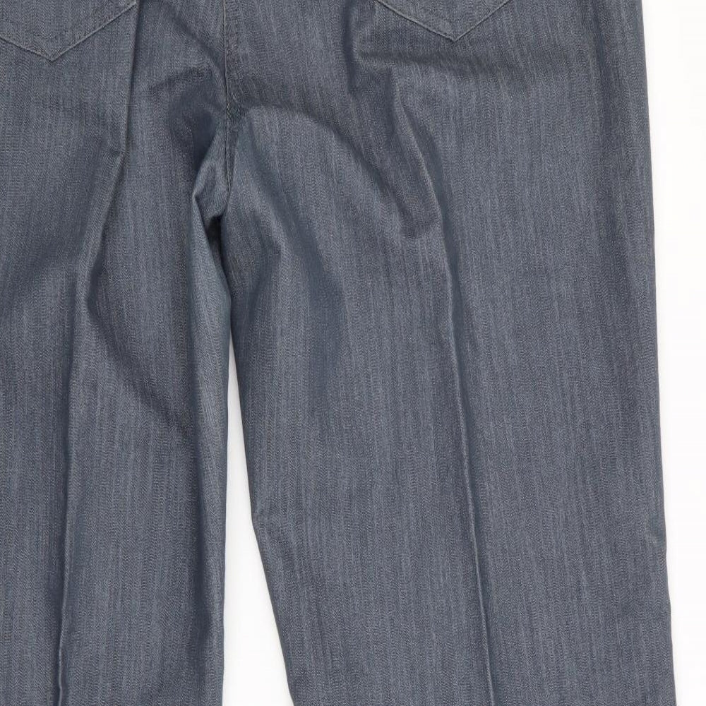 Per Una Womens Grey Striped  Trousers  Size 18 L30 in