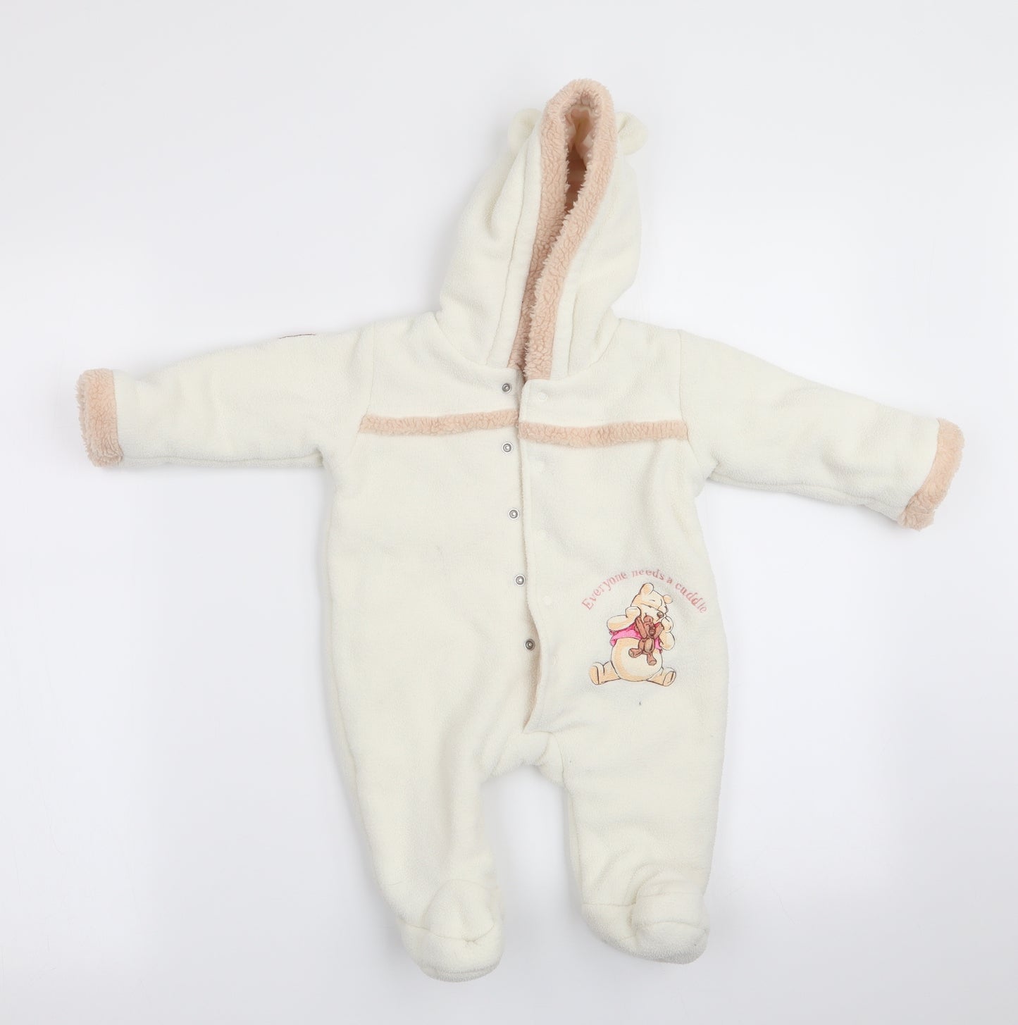 Disney Girls Ivory Animal Print  Coverall One-Piece Size 3-6 Months  - Winnie the Pooh