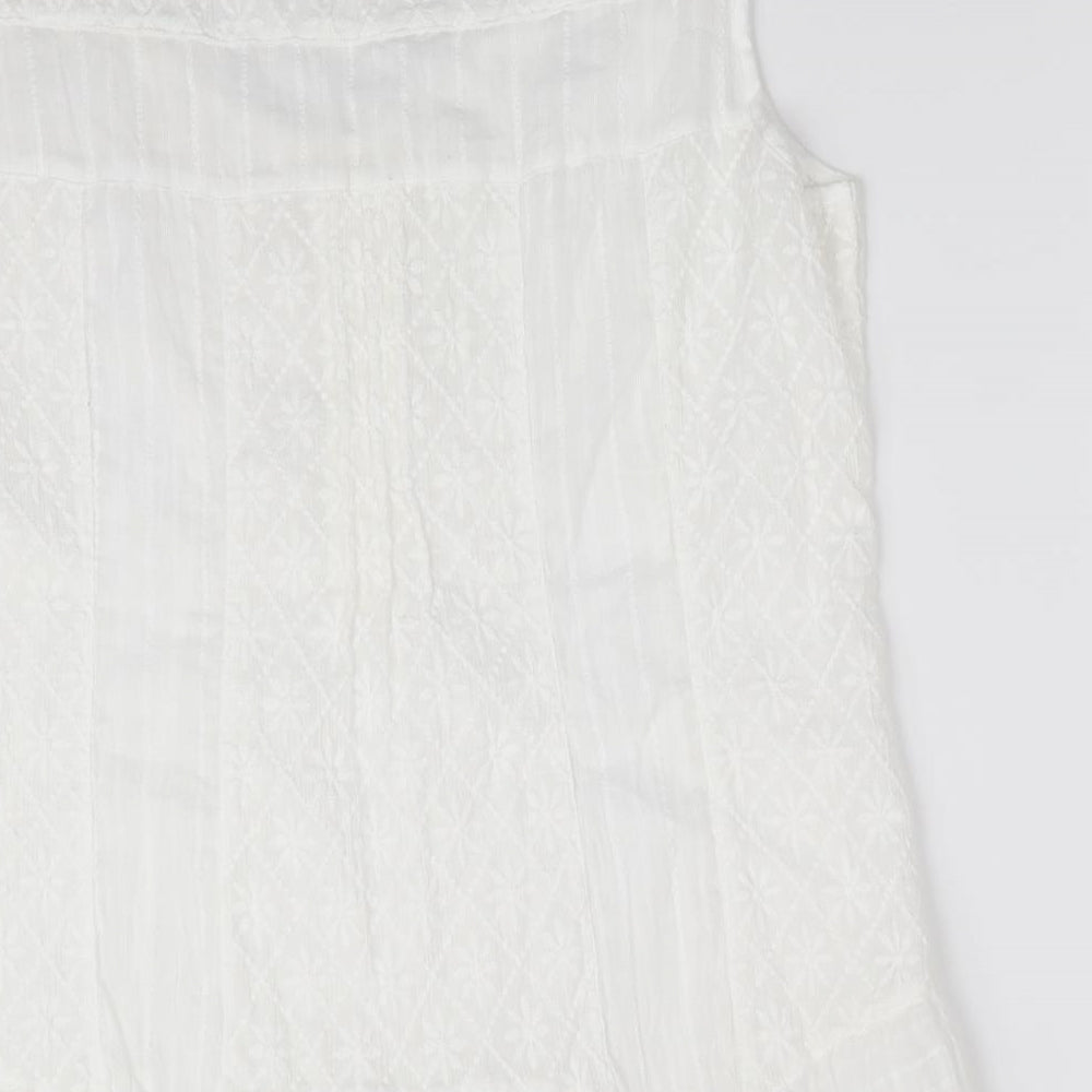 Per Una Womens Ivory Floral  Basic Blouse Size 14