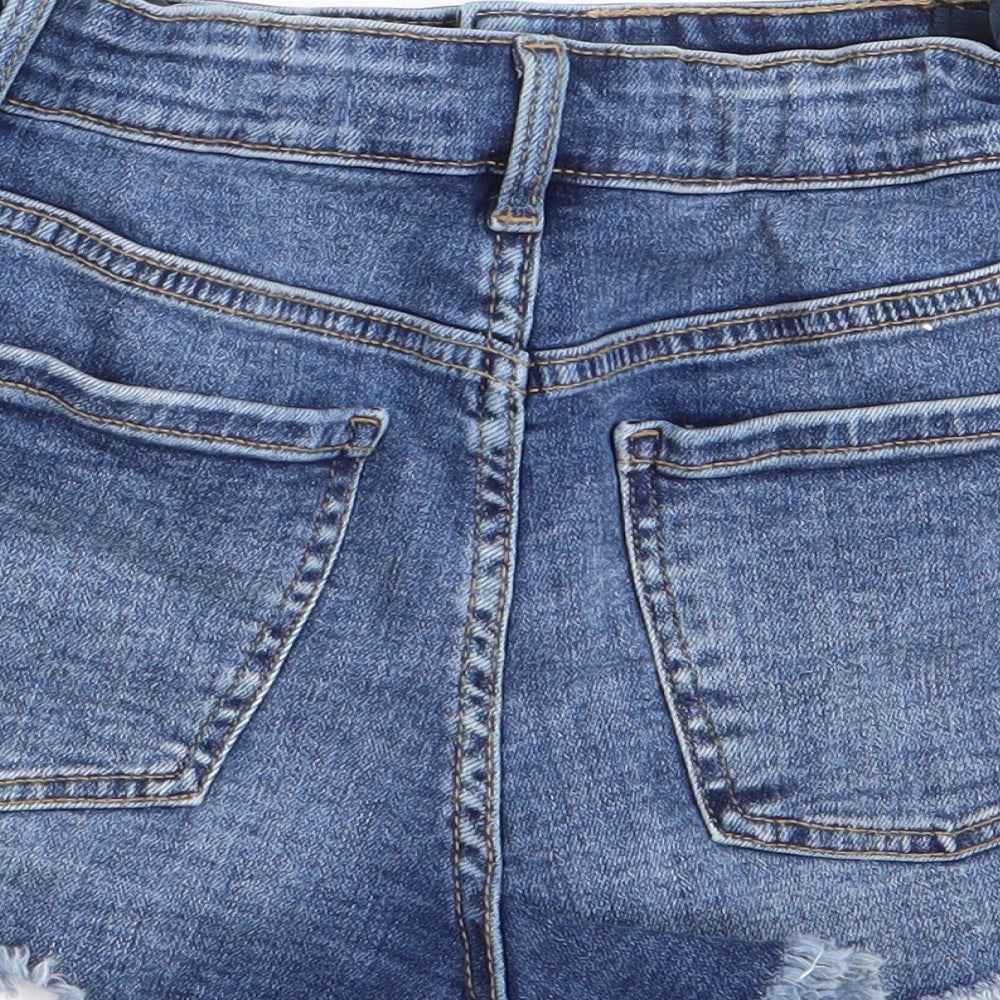 Denim Co Girls Blue   Hot Pants Shorts Size 10-11 Years - Button Fastening