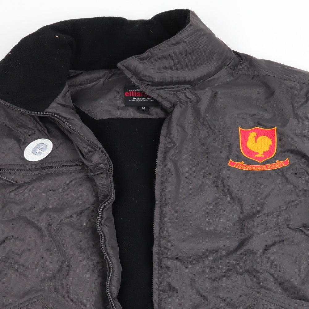 Ellis Rugby Mens Brown   Anorak Jacket Size M  - Harrogate Rugby - Fleece lined