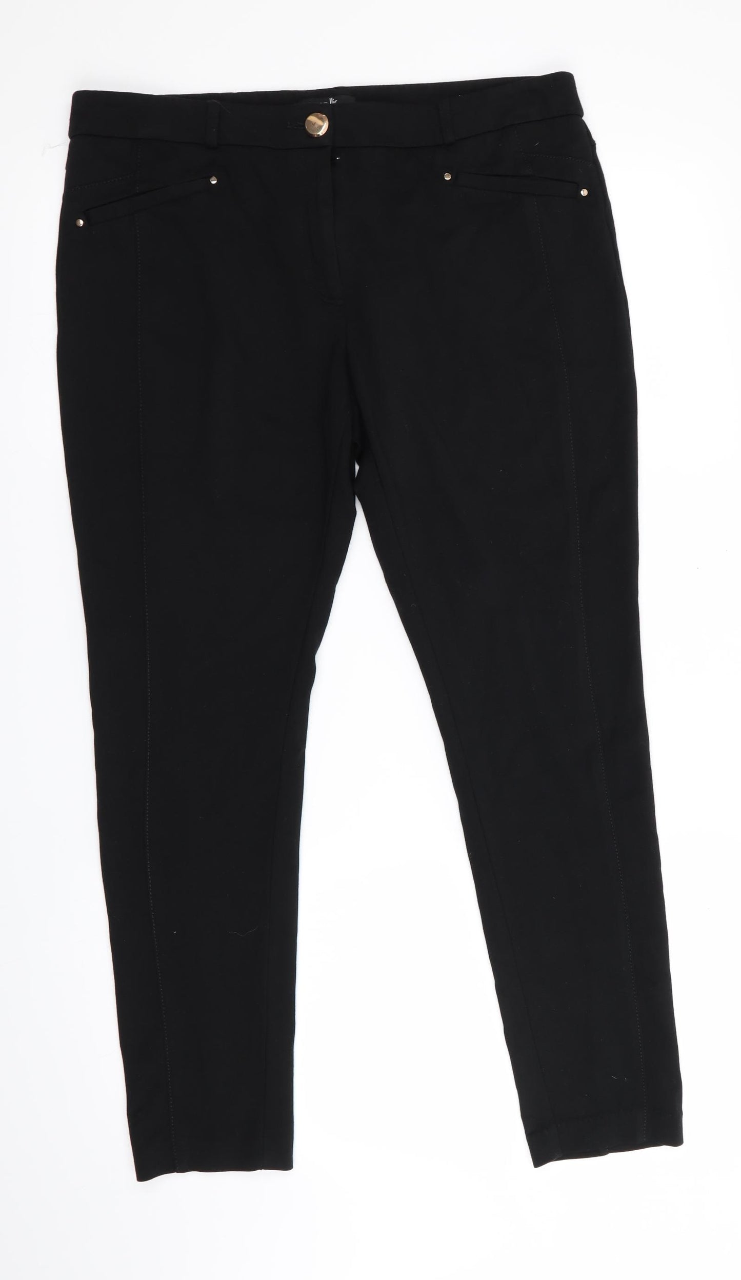 Wallis Womens Black   Jegging Trousers Size 14 L27 in