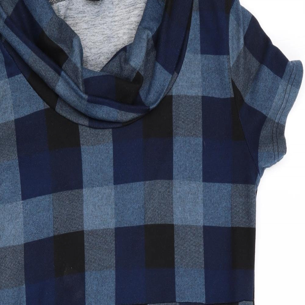 IZ Izable Womens Blue Check  A-Line  Size 14