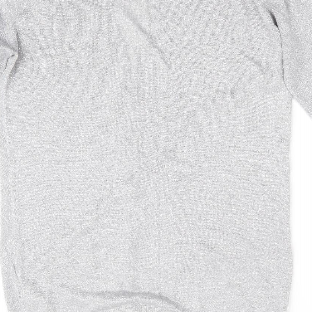 Atmoshpere Womens Silver   Cardigan Jumper Size 10  - Longline Cardigan - Glitter