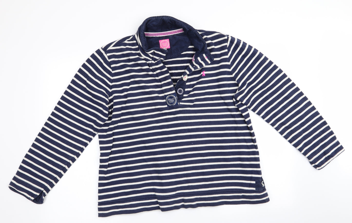 Joules Womens Blue Striped  Pullover Jumper Size 16