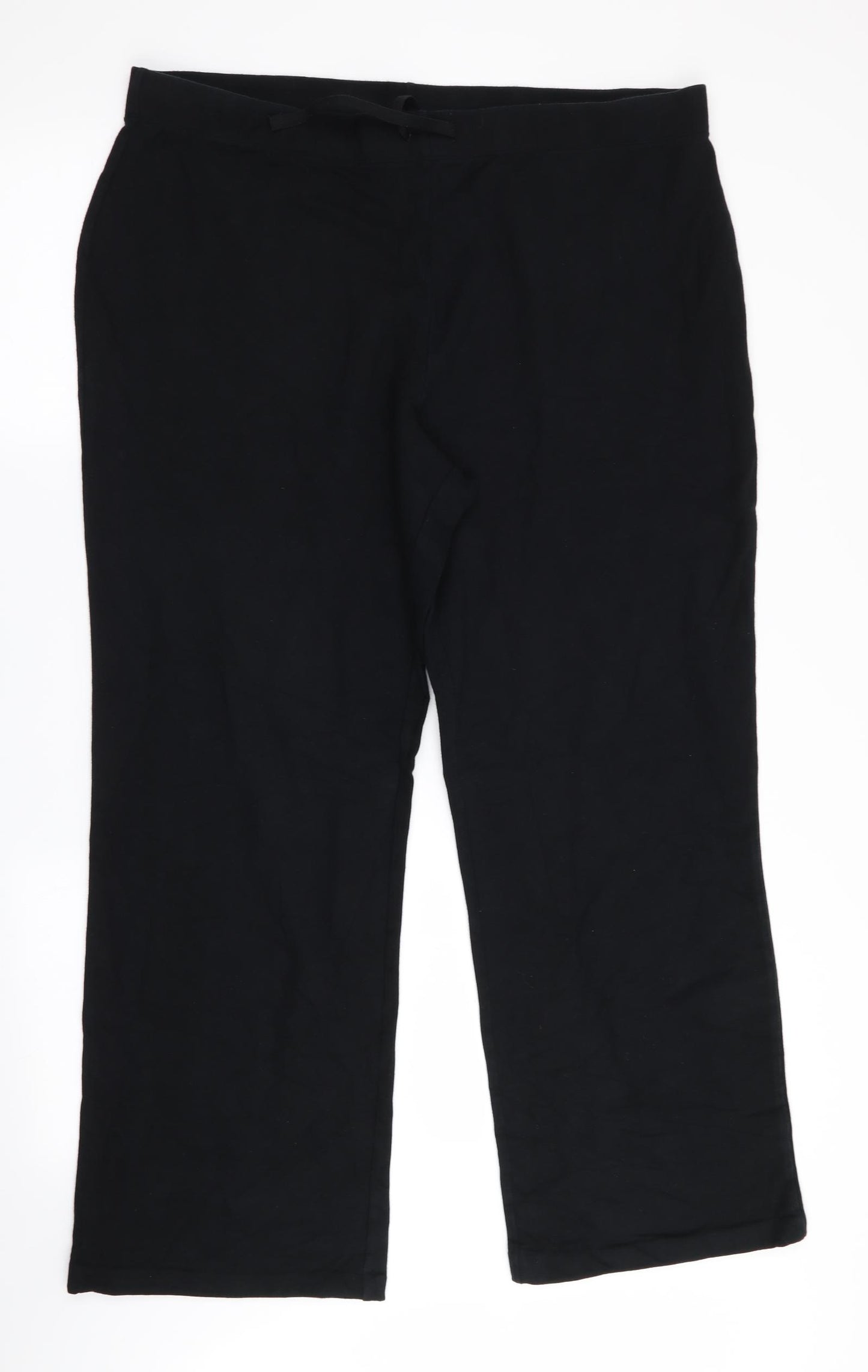 Marks and Spencer Womens Black   Jogger Trousers Size 20 L29 in