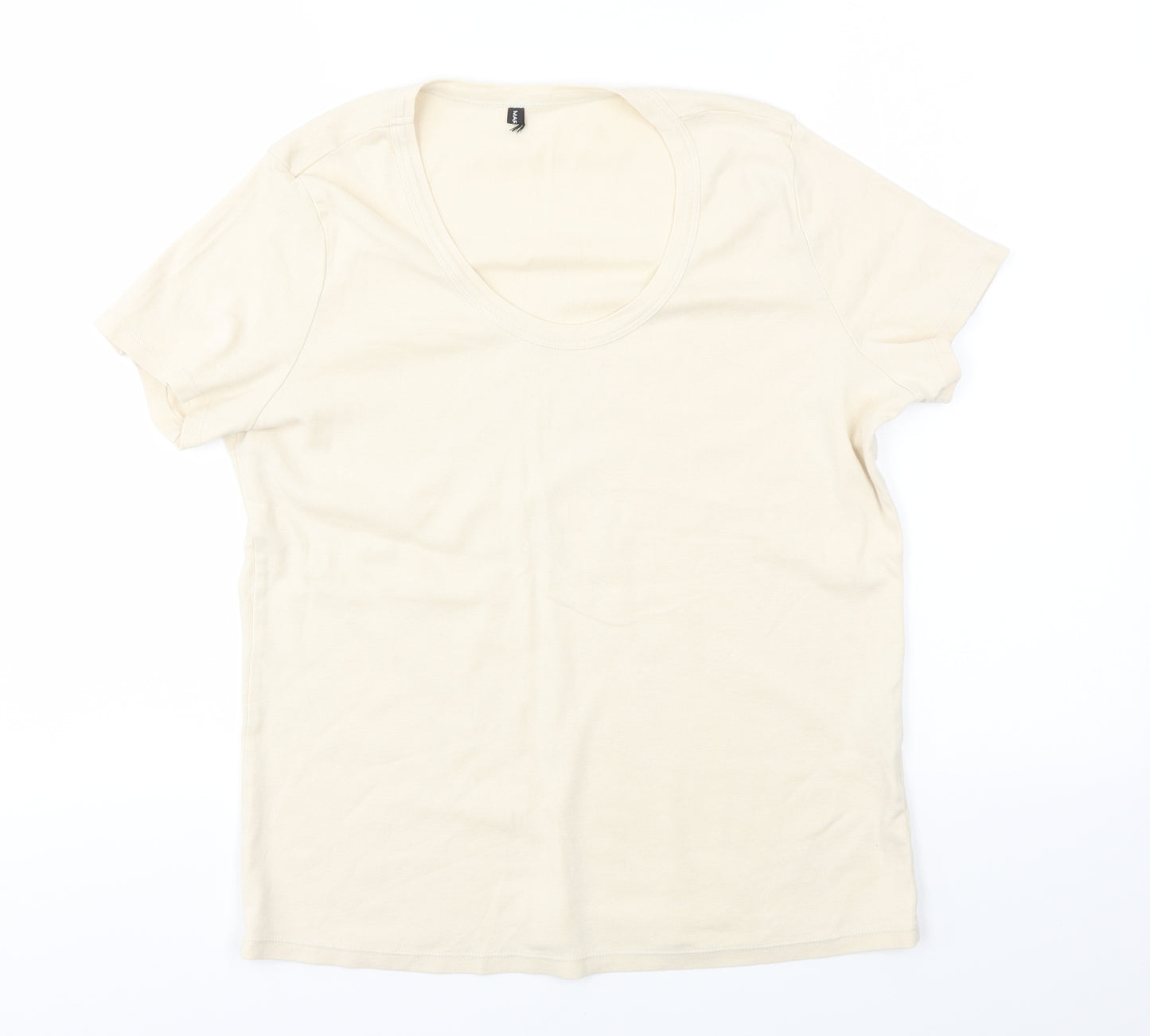 M&S Womens Ivory   Basic T-Shirt Size 20