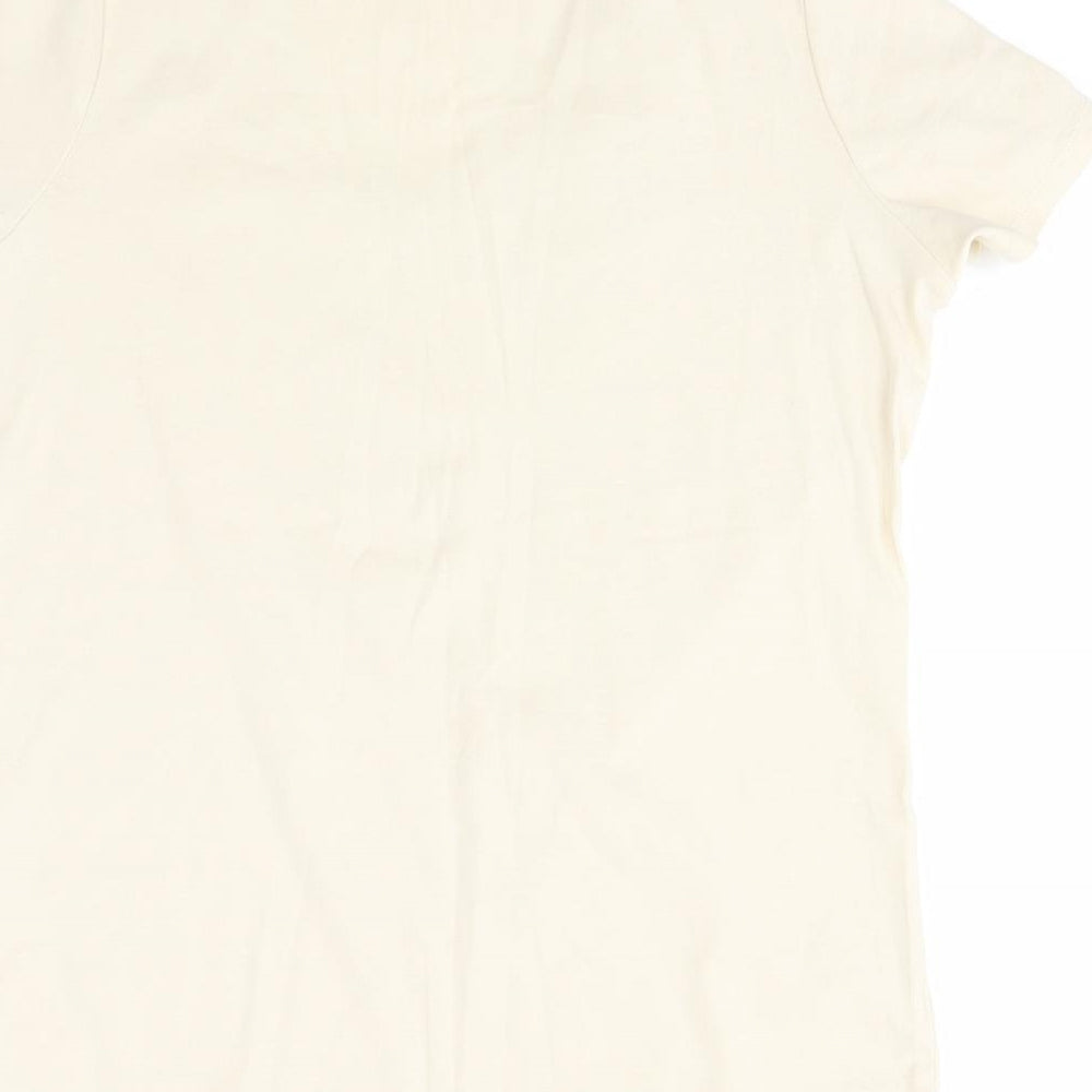 M&S Womens Ivory   Basic T-Shirt Size 20