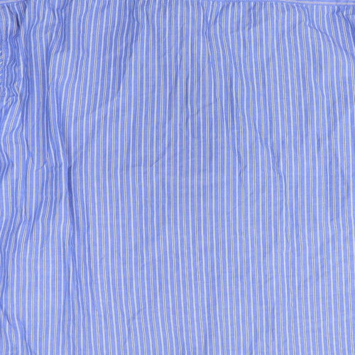 Black Label Mens Blue Striped   Button-Up Size M