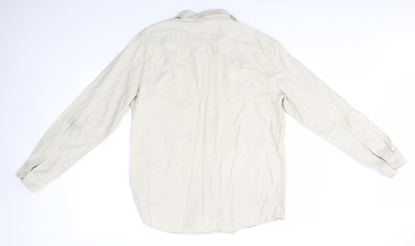 NEXT Mens Beige    Button-Up Size L