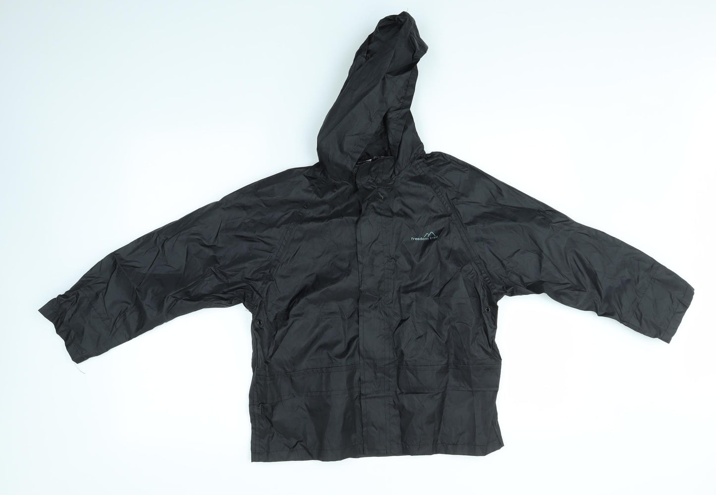 Freedom Trail Boys Black   Rain Coat Coat Size 9-10 Years