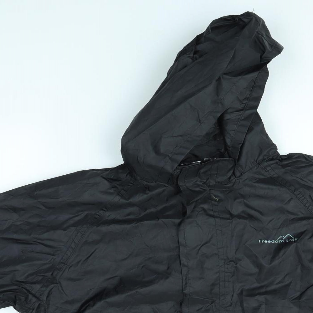 Freedom Trail Boys Black   Rain Coat Coat Size 9-10 Years