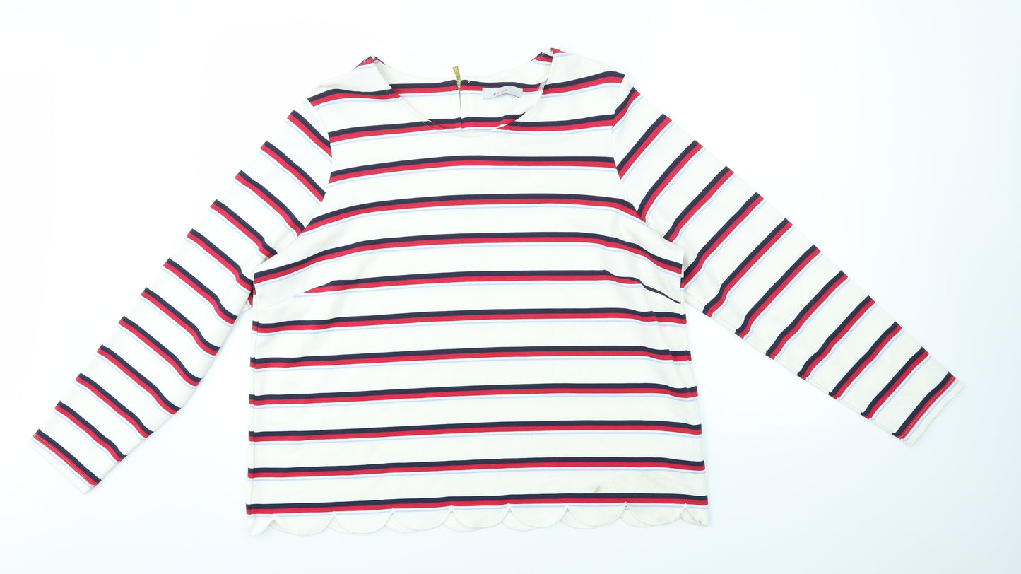 Per Una Womens Multicoloured Striped  Pullover Jumper Size 18