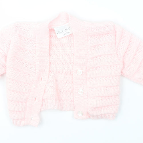 WATCH ME GROW Baby Pink   Cardigan Jumper Size 0-3 Months