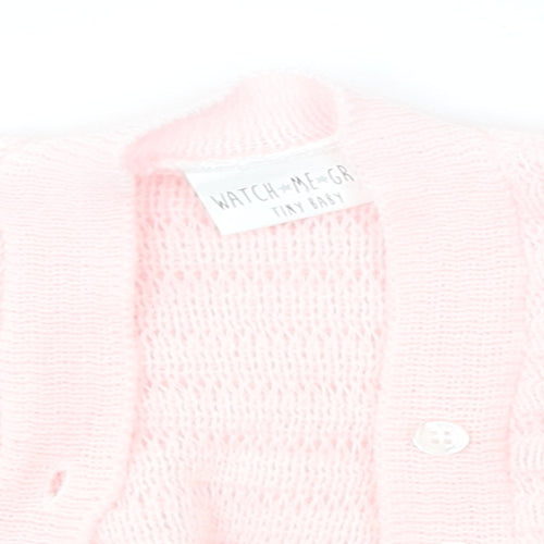 WATCH ME GROW Baby Pink   Cardigan Jumper Size 0-3 Months