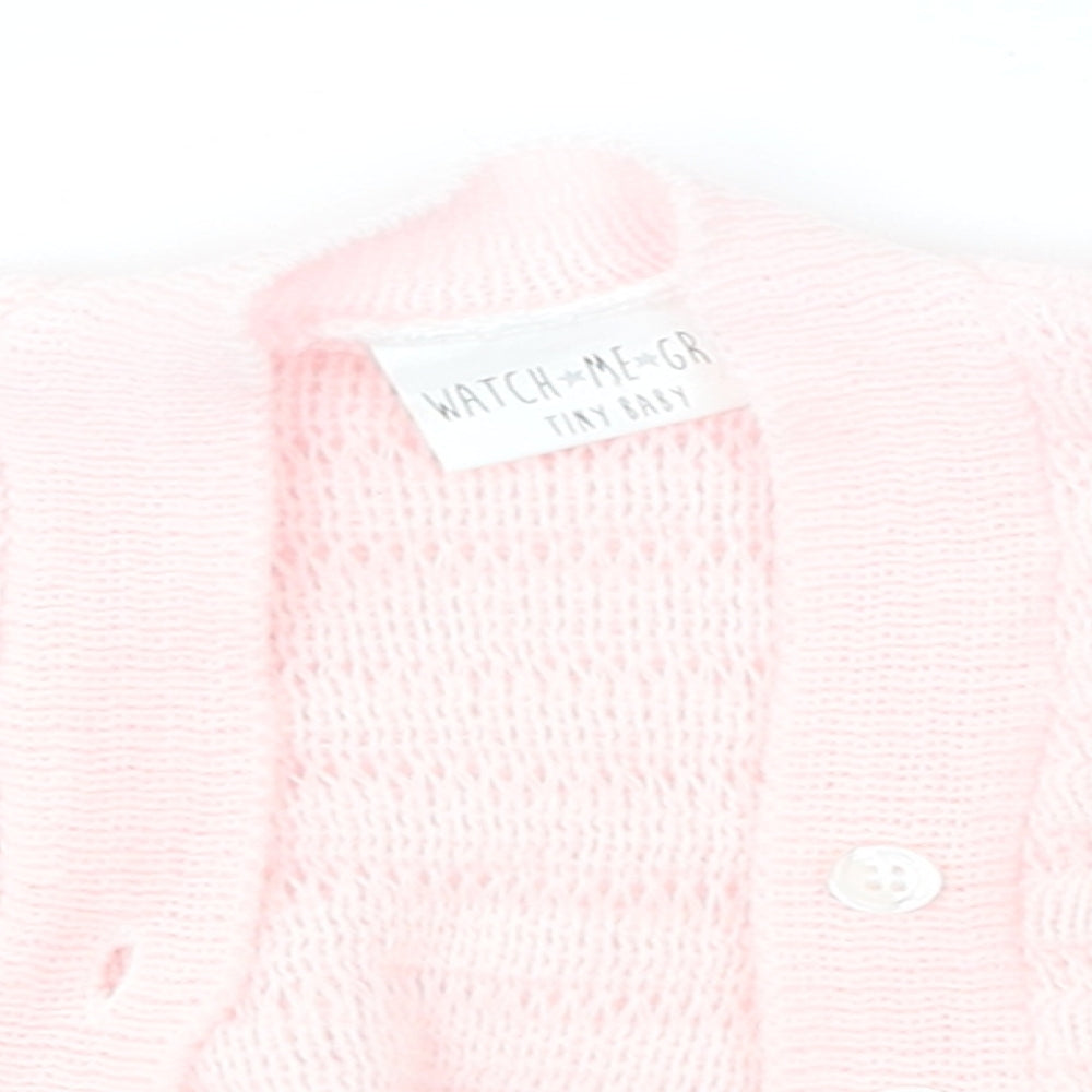 WATCH ME GROW Baby Pink   Cardigan Jumper Size 0-3 Months