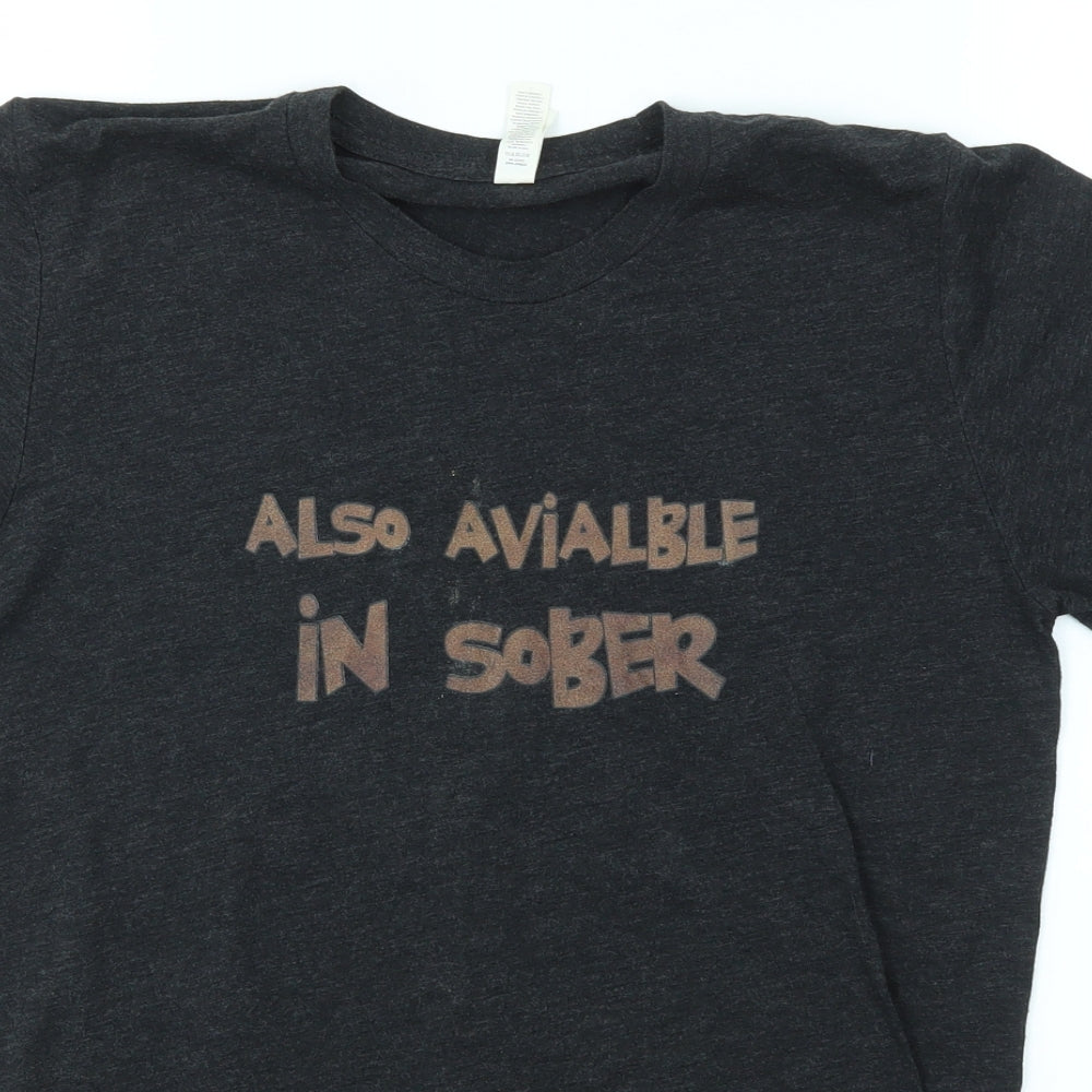 Canvas Mens Grey    T-Shirt Size S  - DRUNK