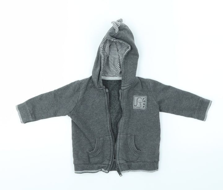 George Baby Grey   Full Zip Jumper Size 3-6 Months  - DINOSAUR