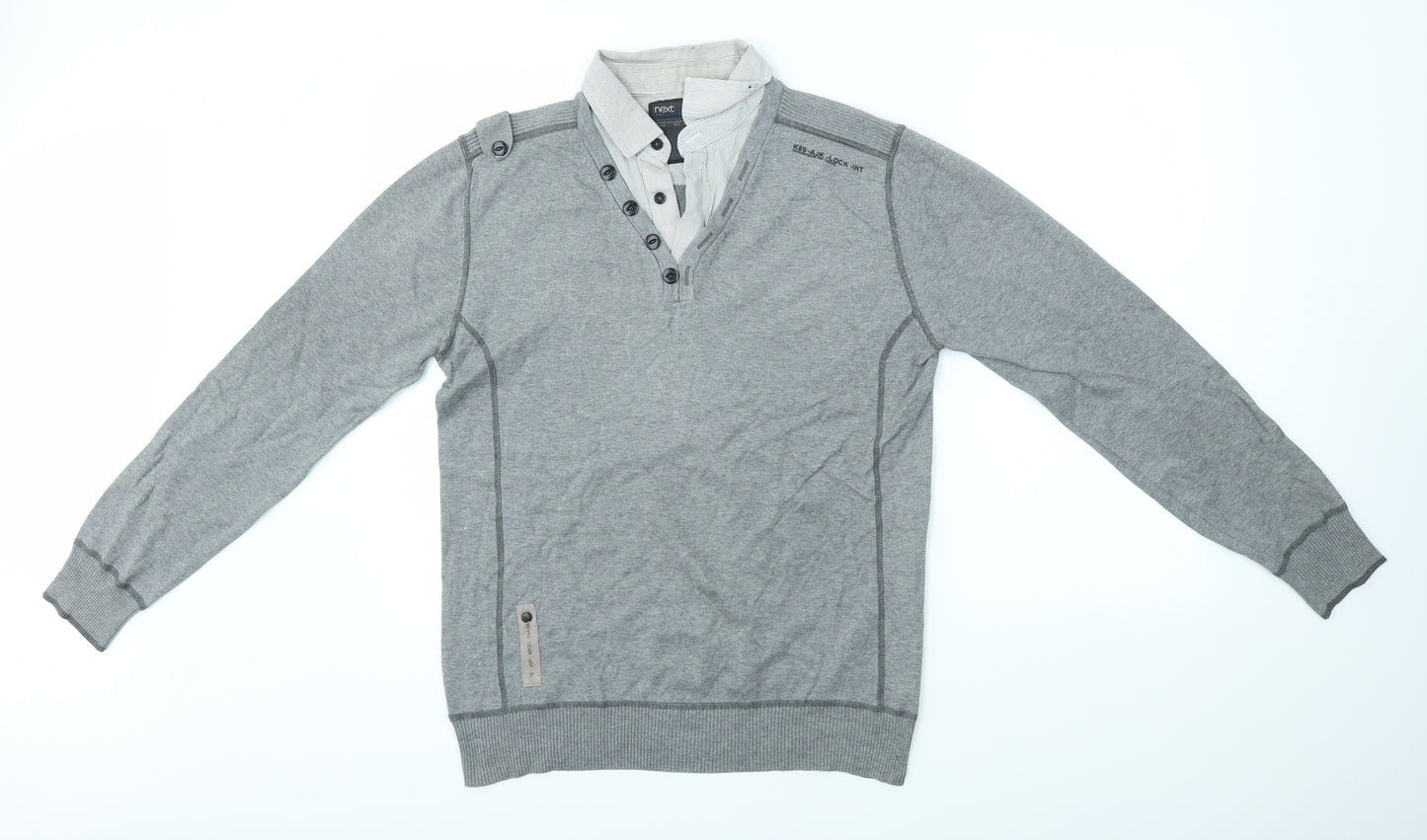 NEXT Mens Grey    T-Shirt Size M